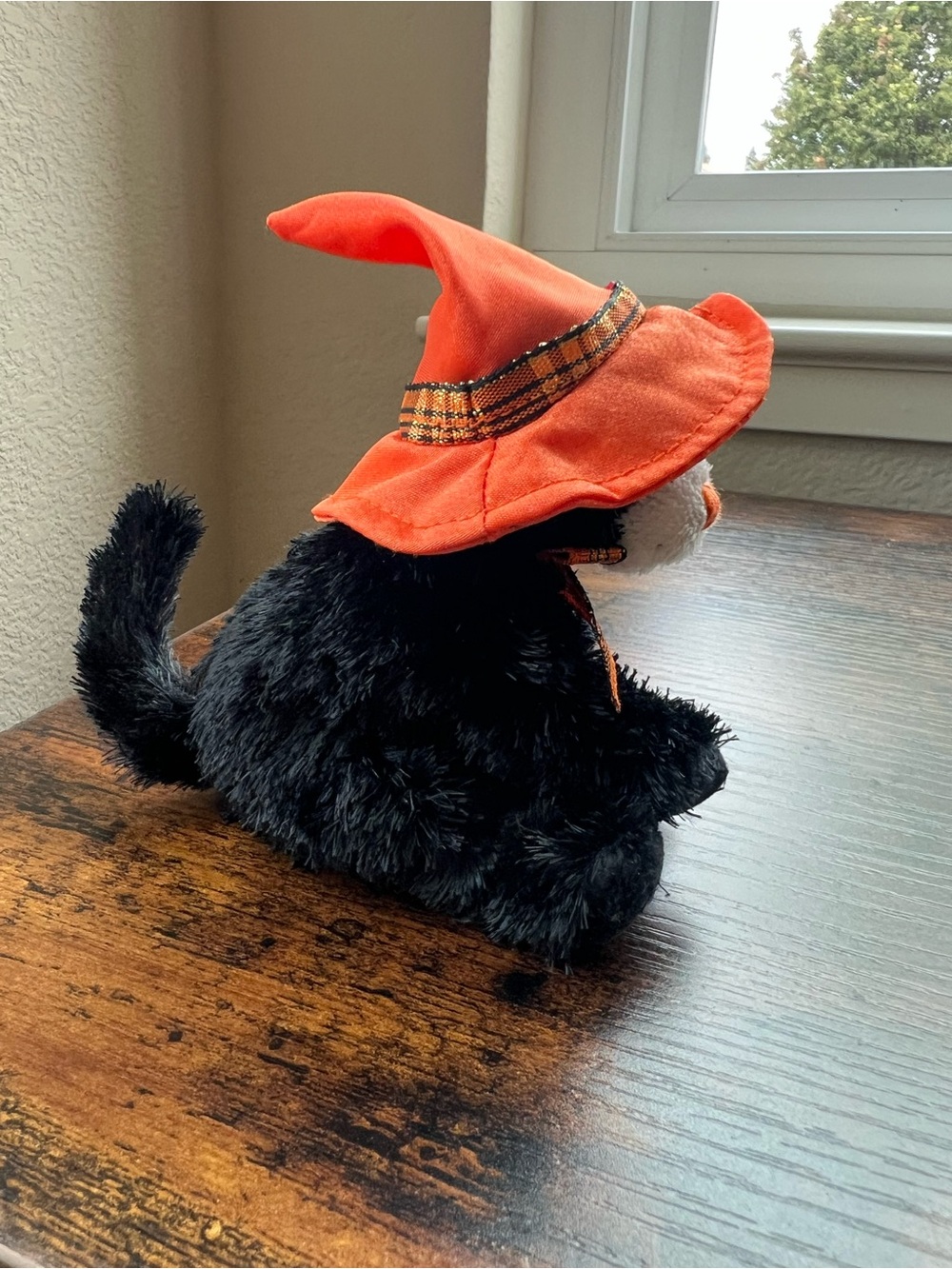 Ty Black Plush Cats with Orange Hats and Bows - Picture 10 of 11